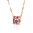 Korean version of necklace cute purple diamond zircon necklace clavicle chain jewelrypicture14